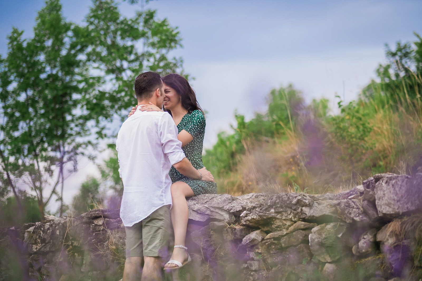 foto coppia lavanda slovenia prematrimoniali