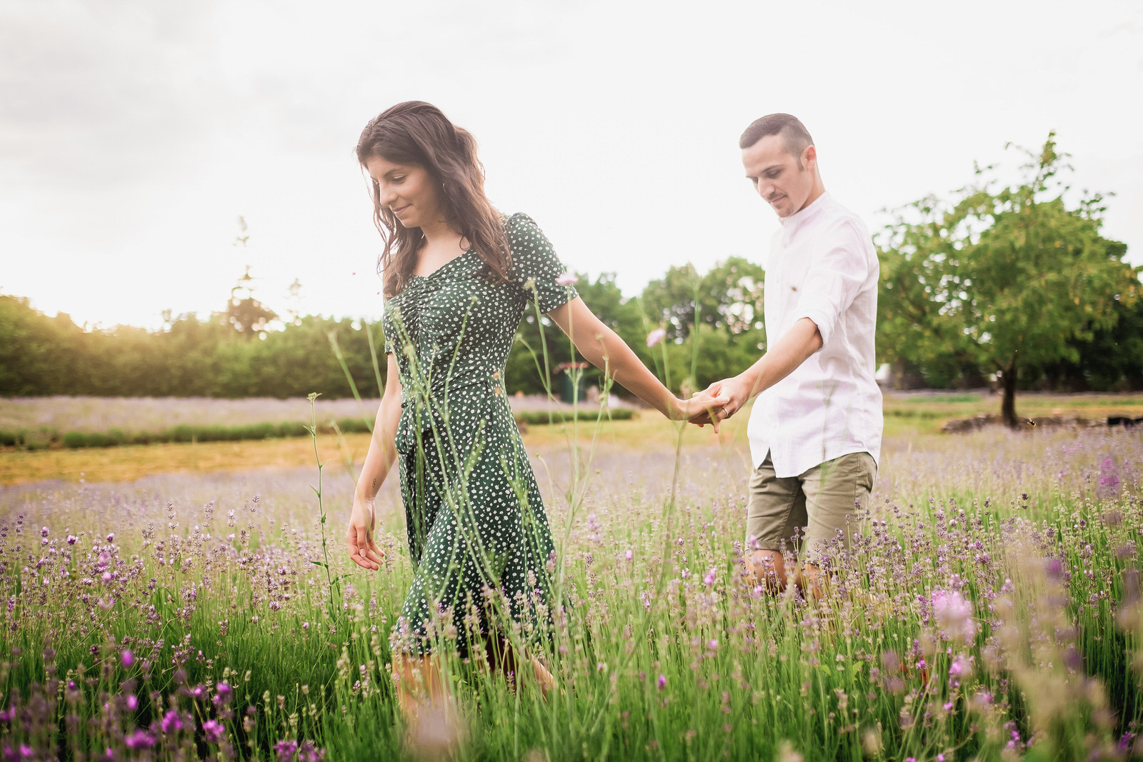 foto coppia lavanda slovenia prematrimoniali