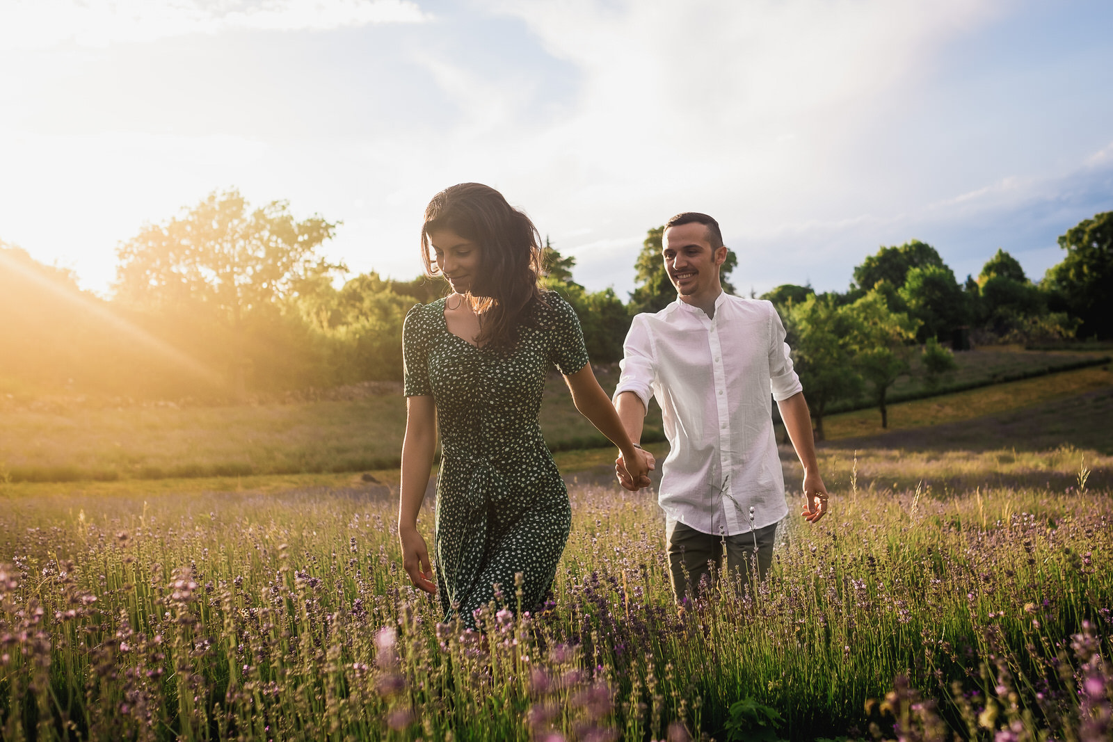 foto coppia lavanda slovenia prematrimoniali