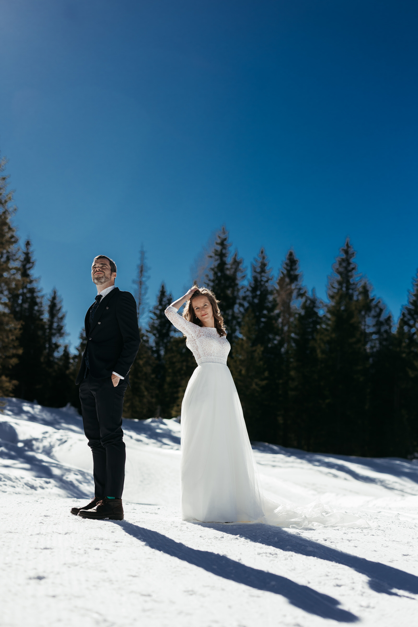 trash the dress sulla neve in montagna in friuli venezia giulia